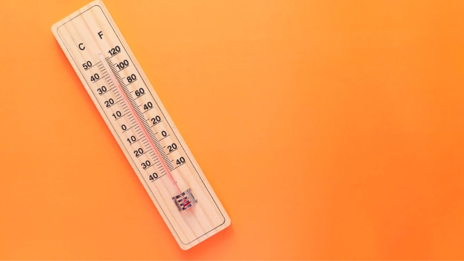 Thermometer das die Grade derzeit anzeigt